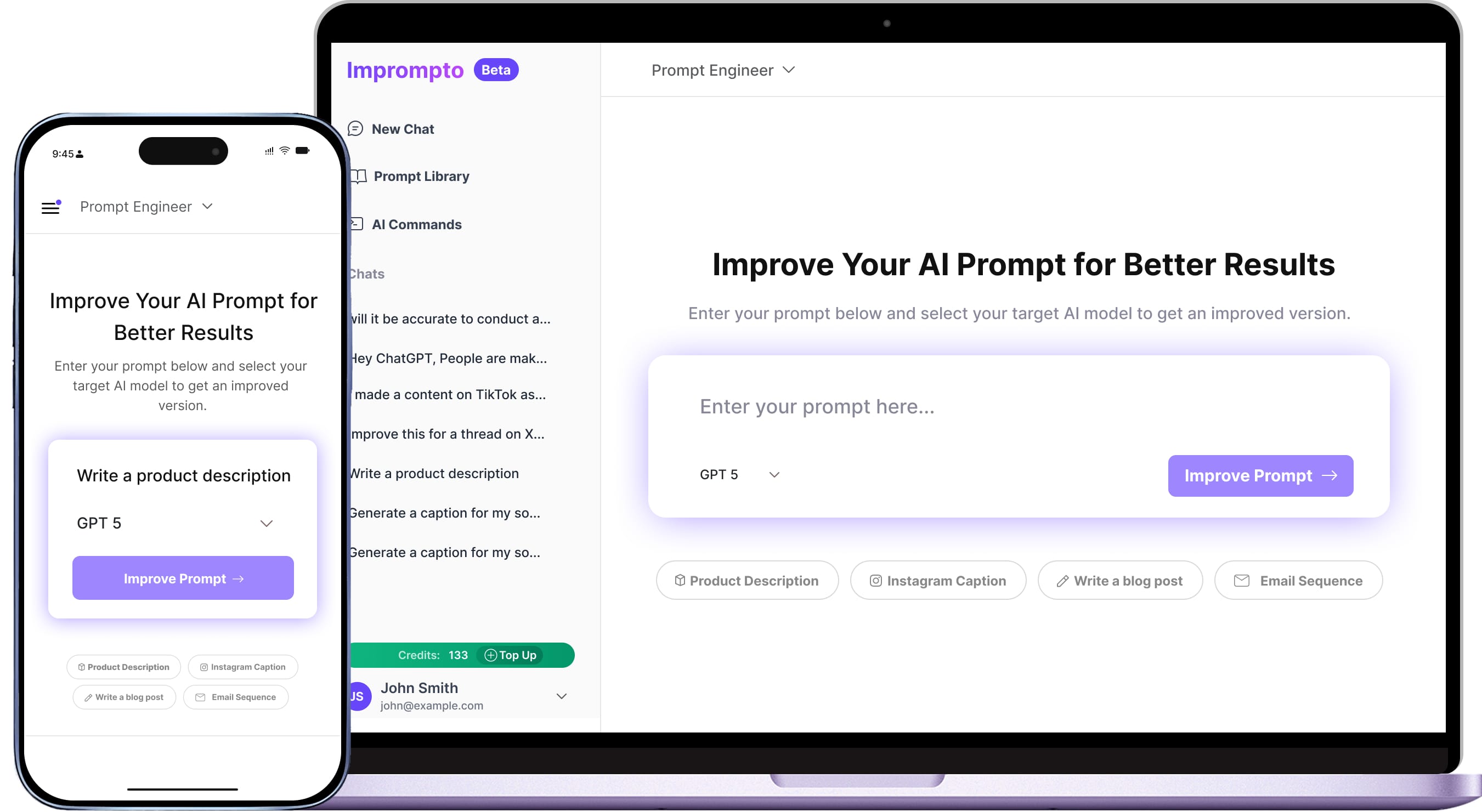 impromto product mockup